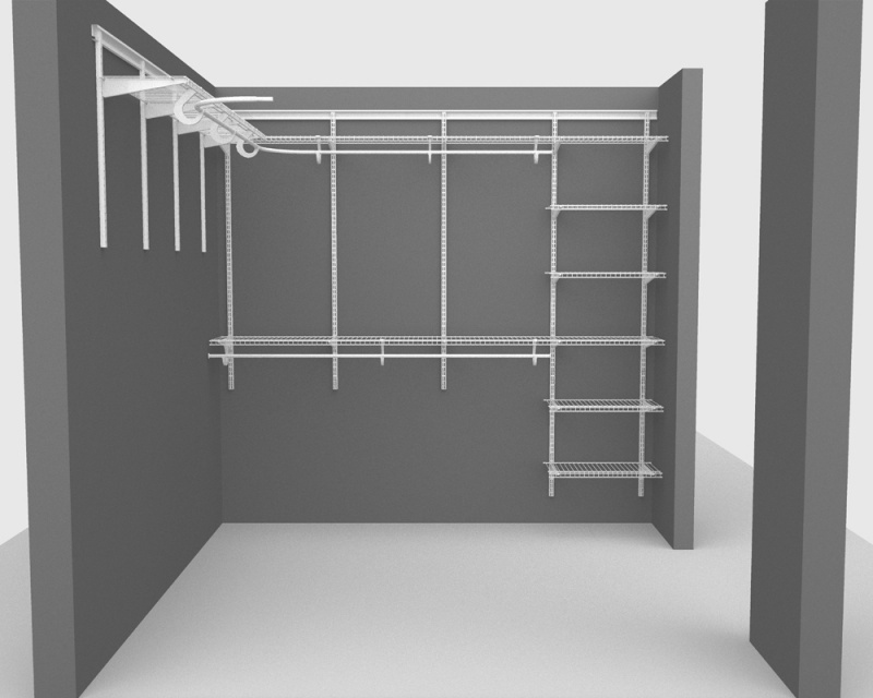 Adjustable ShelfTrack Package 4 - All Purpose Shelving with SuperSlide up to 2.4m/ 8ft square